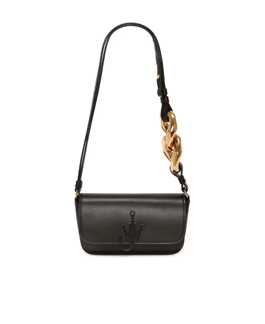 Jw Anderson Chain Baguette Anchor Bag In Black