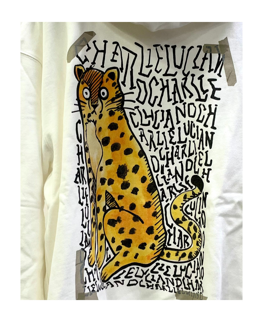 Charlie Luciano Printed Sweater In Gray