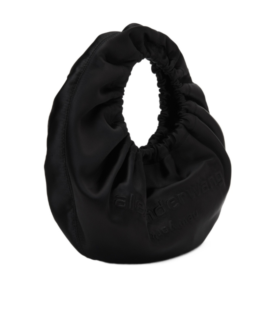 Alexander Wang Women Black Fabric Crescent Small Handbag In Black