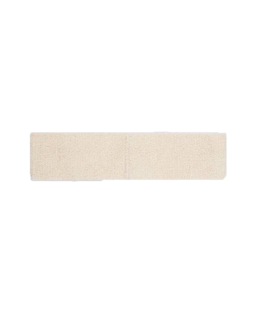 Gucci White Stretch Knit Logo Headband In White