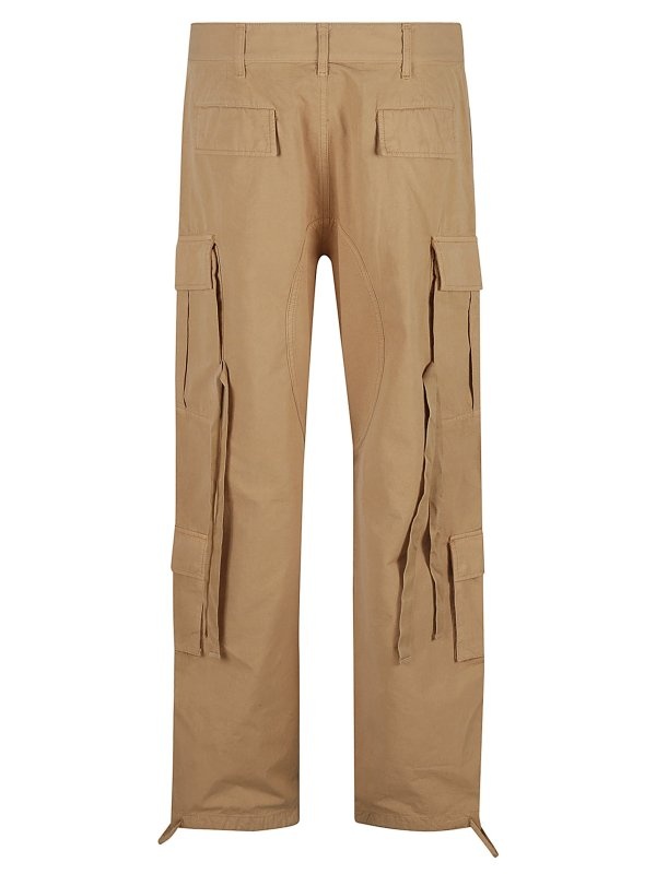 Darkpark Wide-leg Drawstring Cargo Trousers In Brown