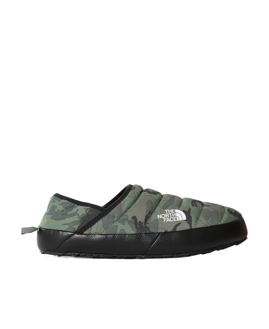 The North Face Green Thermoball Traction V Slippers In Black