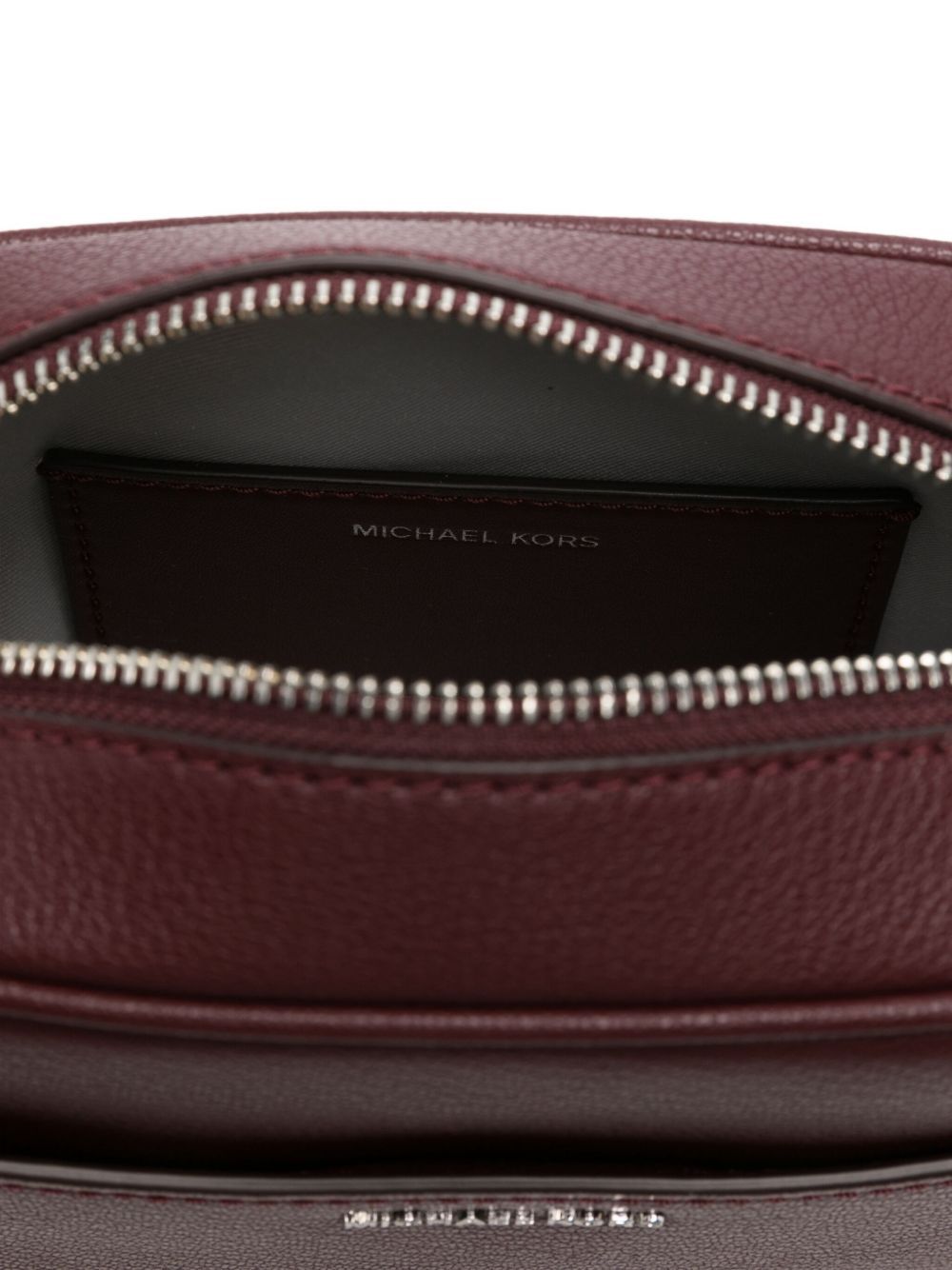 Michael Kors Structured Calfskin Shoulder Bag With Zip Closure In Black