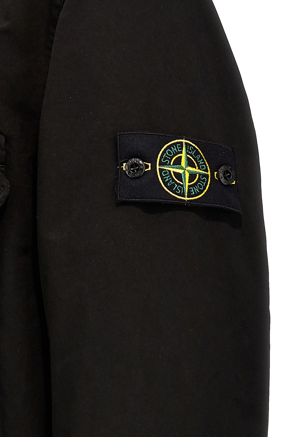 Stone Island Multi-pocket Parka Coat In Black