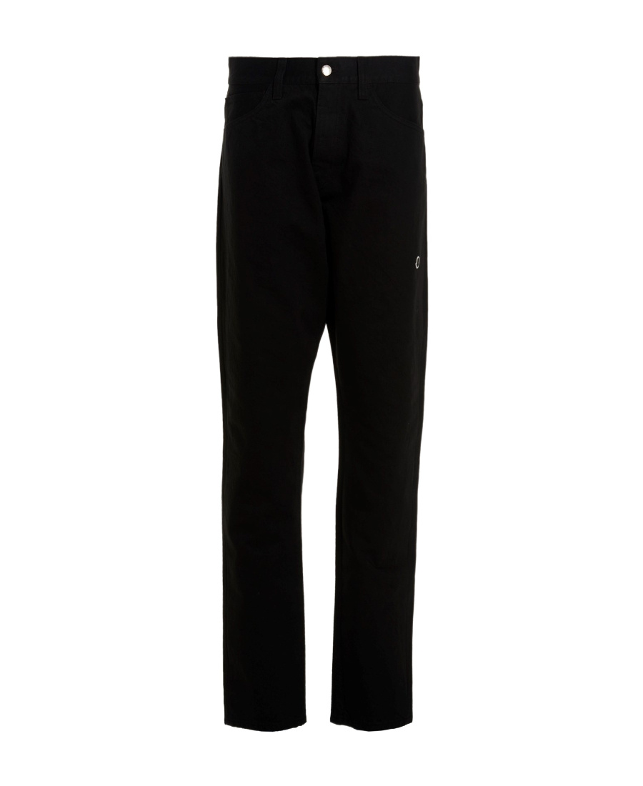 Moncler Micro-standard Denim Casual Pants In Black