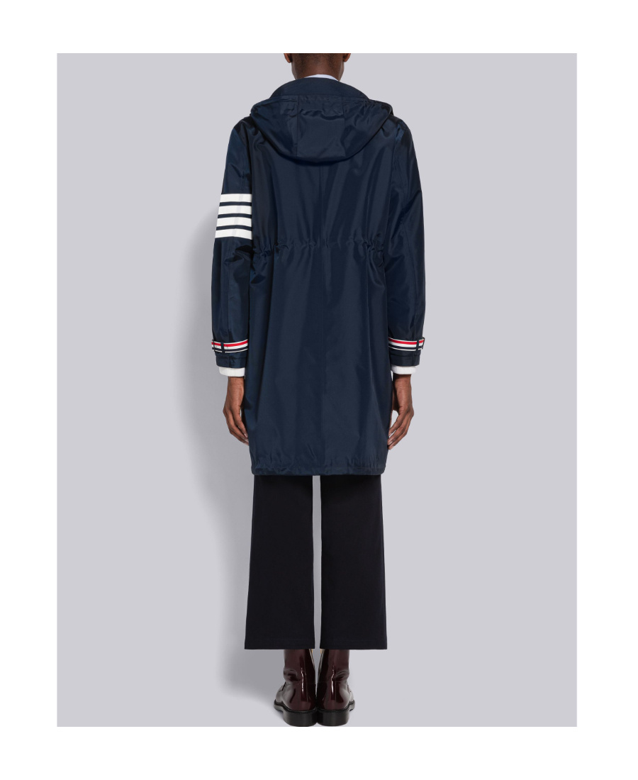 THOM BROWNE 4-BAR HOODED COAT