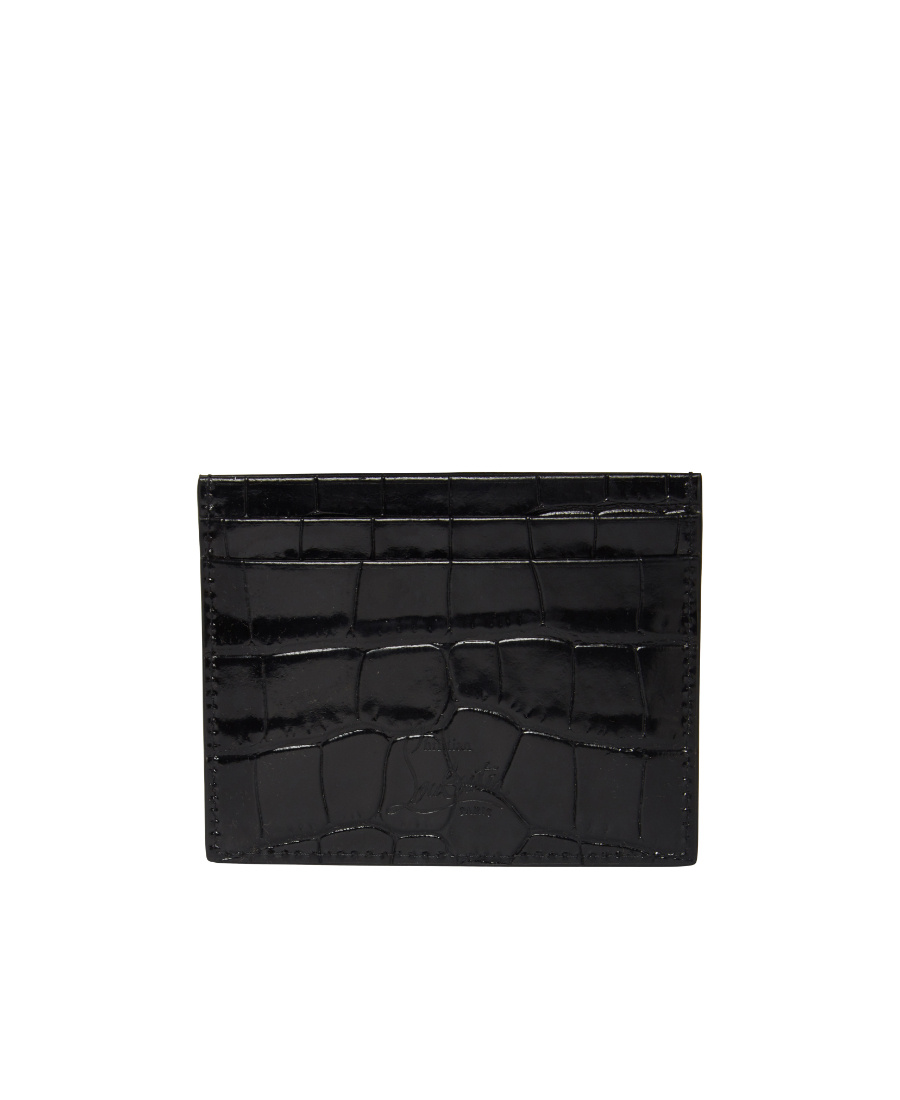 Christian Louboutin Logo Card Bag In Black