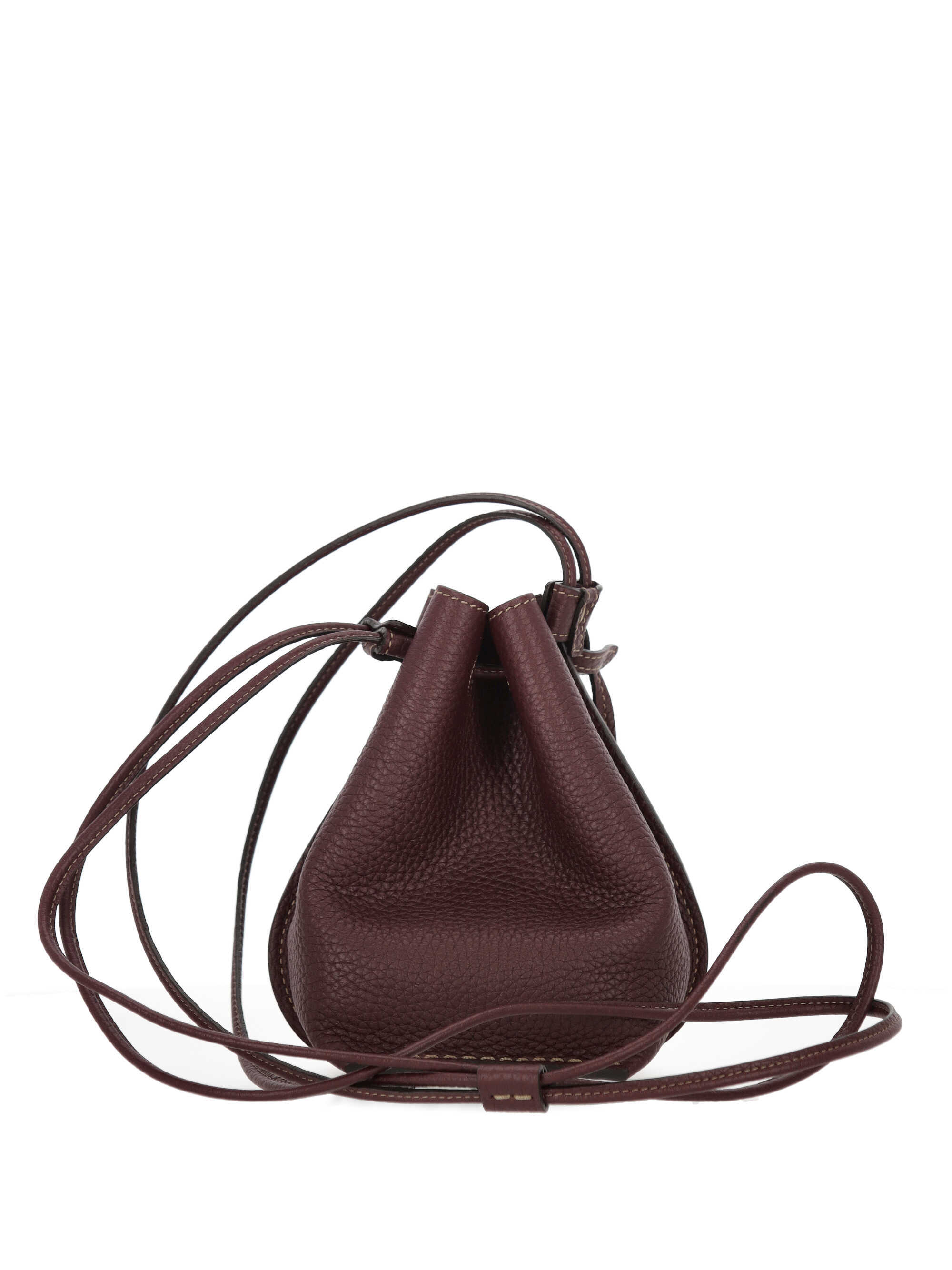 Tod's Drawstring Leather Bucket Bag In Black