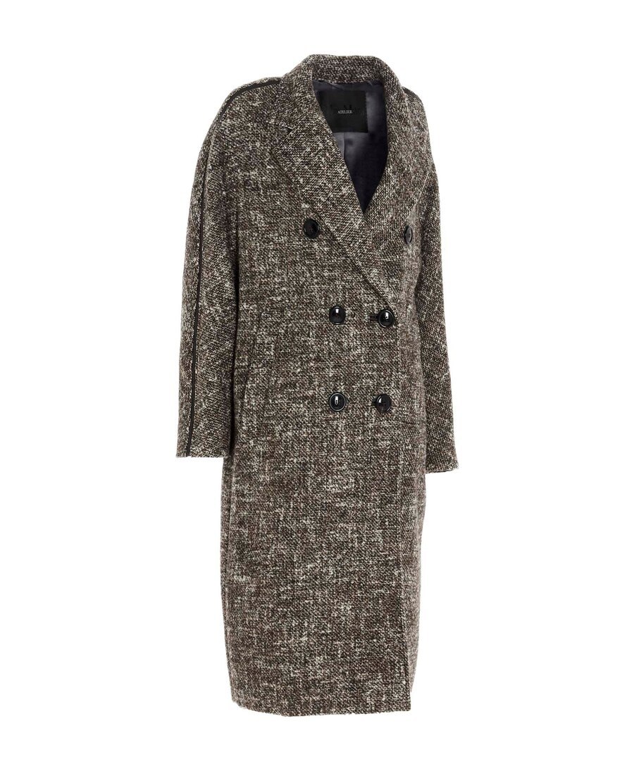 MAX MARA TEATINO DOUBLE-BREASTED WOOL LONG COAT