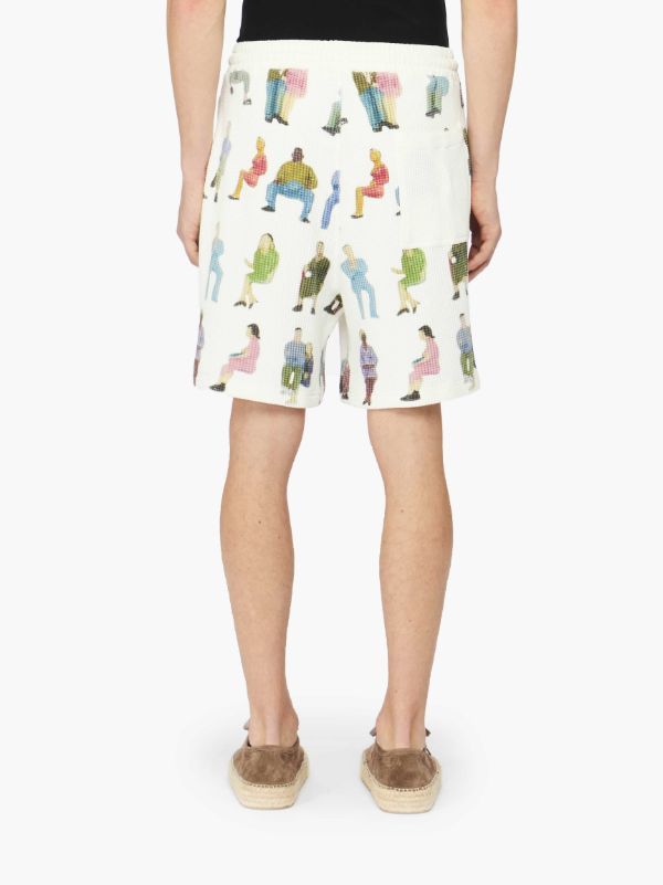 Jw Anderson Waffle-texture Shorts In White