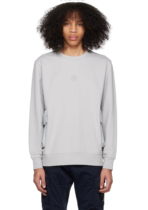 Shop C.p. Company Side Pockets Sweatshirt In White