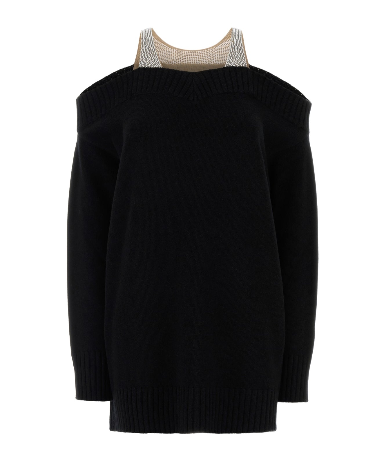 Giuseppe Di Morabito Black Wool Oversize Sweater In Black