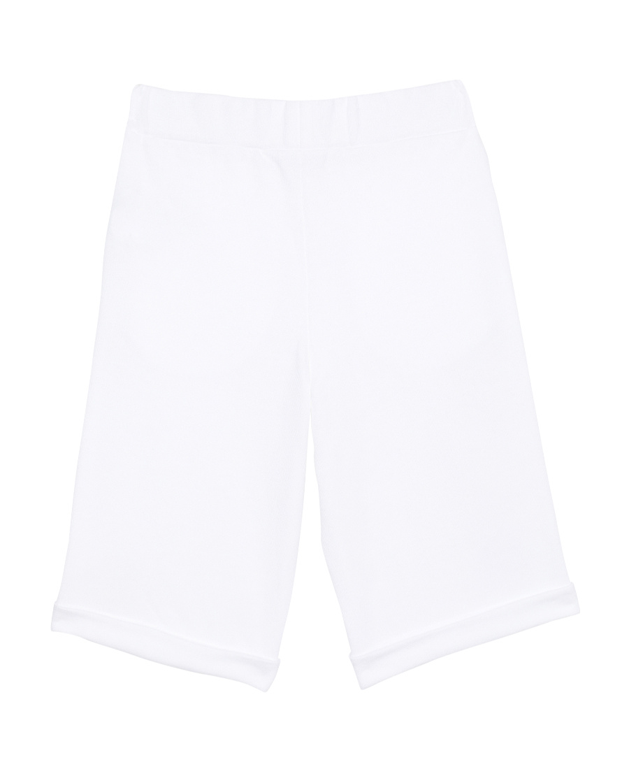 Shop Balmain Cotton Shorts With  Logo In White