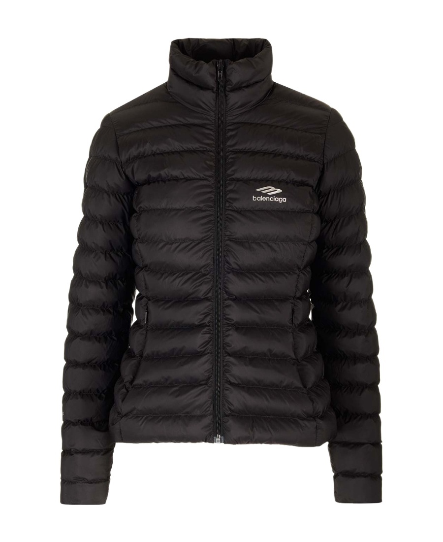 Balenciaga 3b Sports Icon Puffer Jacket In Black