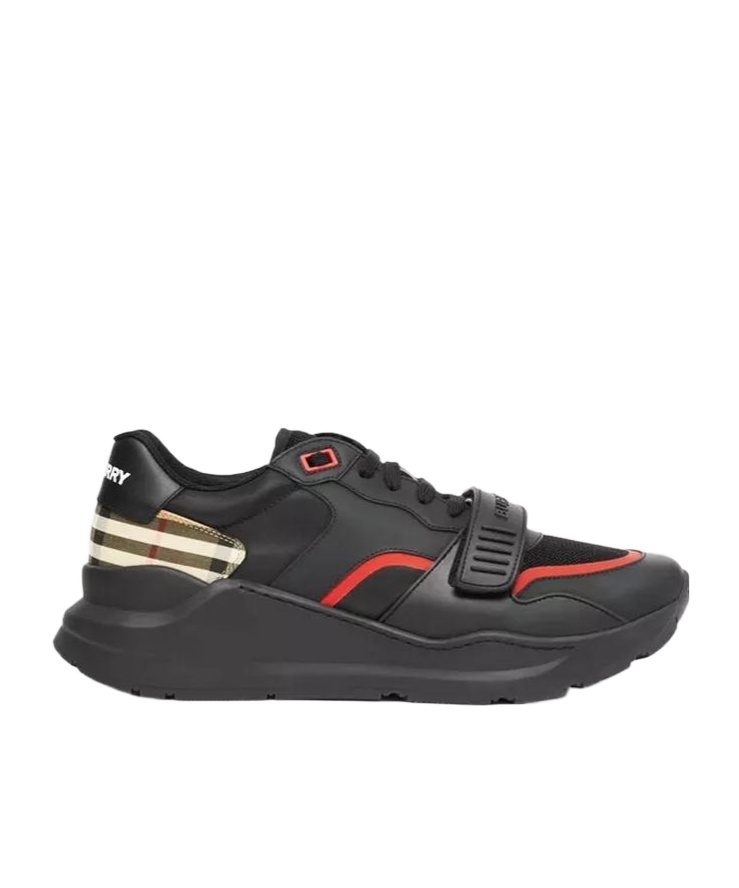 Burberry Vintage Check Ramsey Sneakers In Black