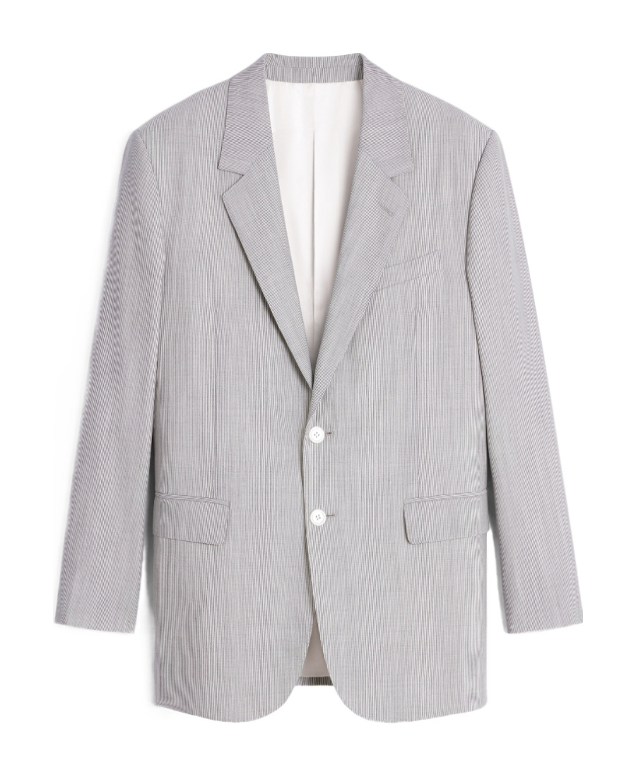 Celine V-neck Suit Jacket In Gray