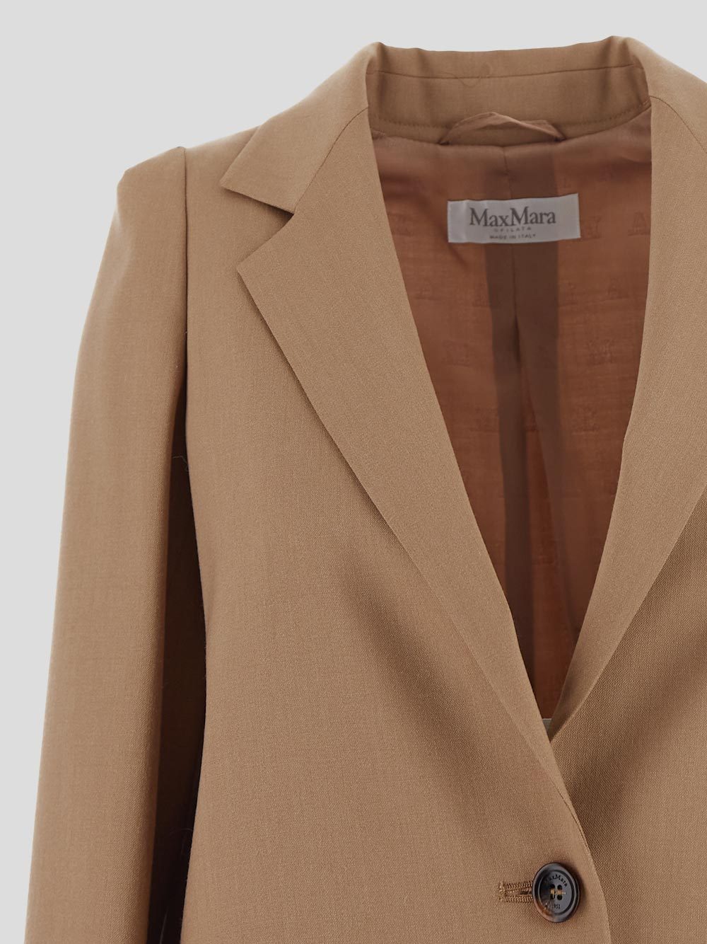 Max Mara Tailored Jackets With Notched Lapel And Flap Pockets In Brown