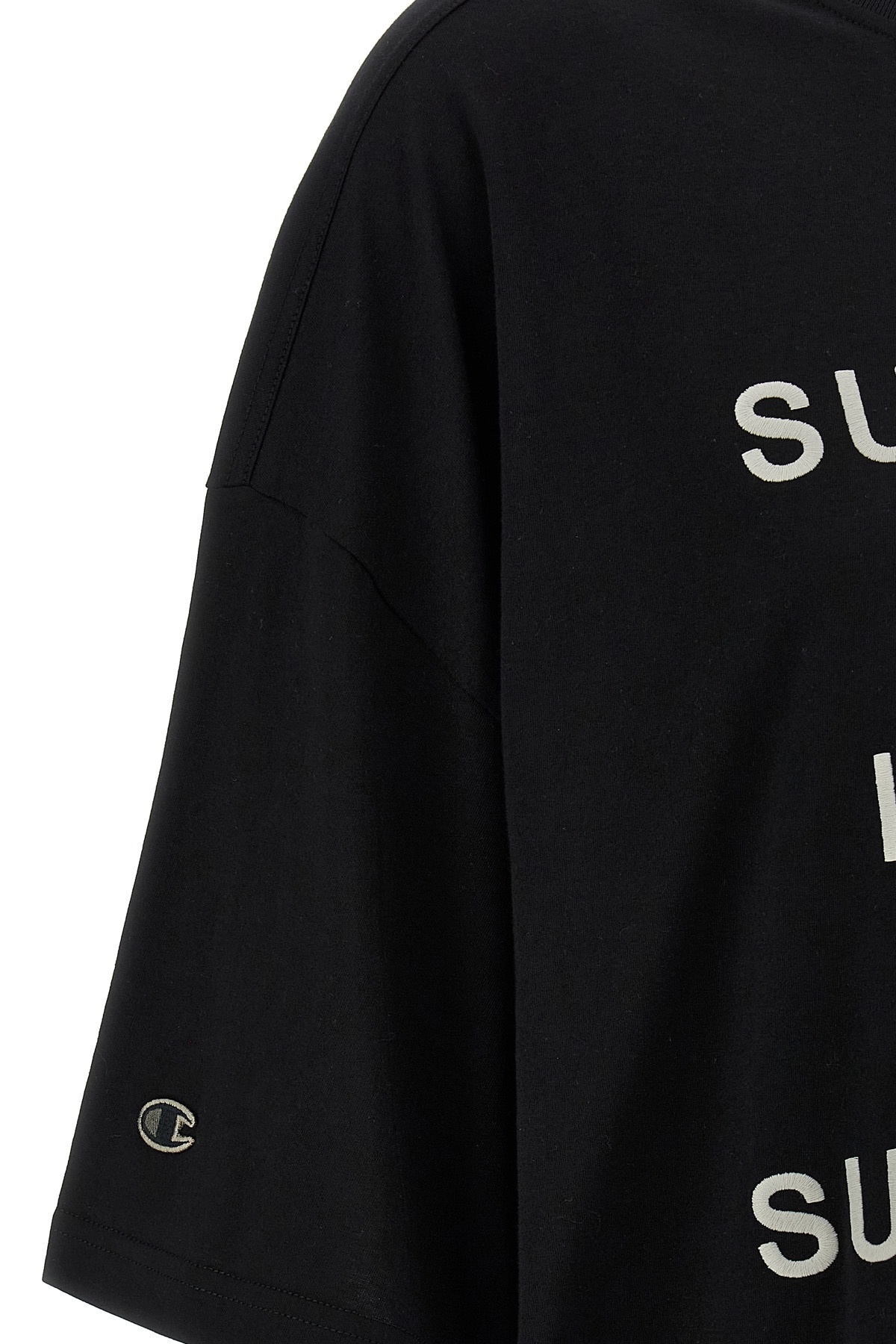 Rick Owens Champion X Owens Crew Neck Graphic T-shirt In Black