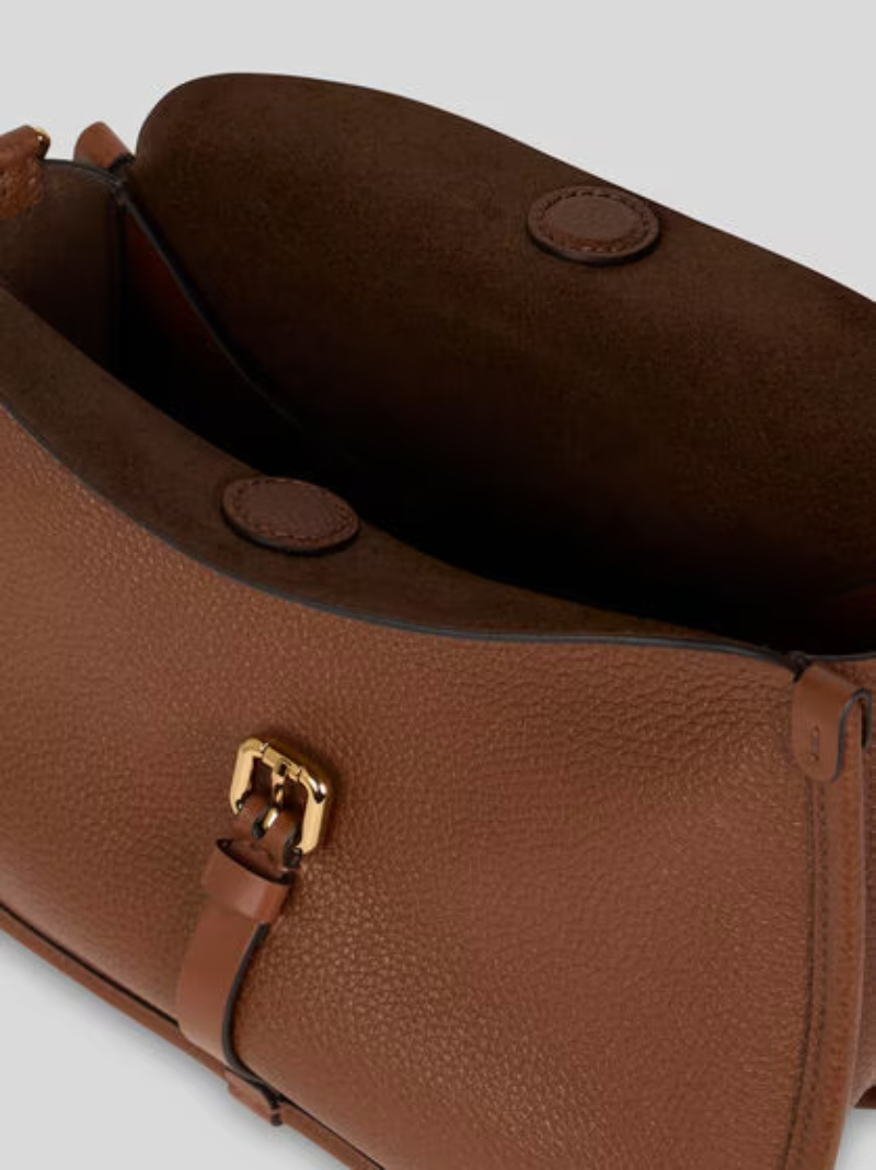 Etro Medium Leather Pony Bag In Brown