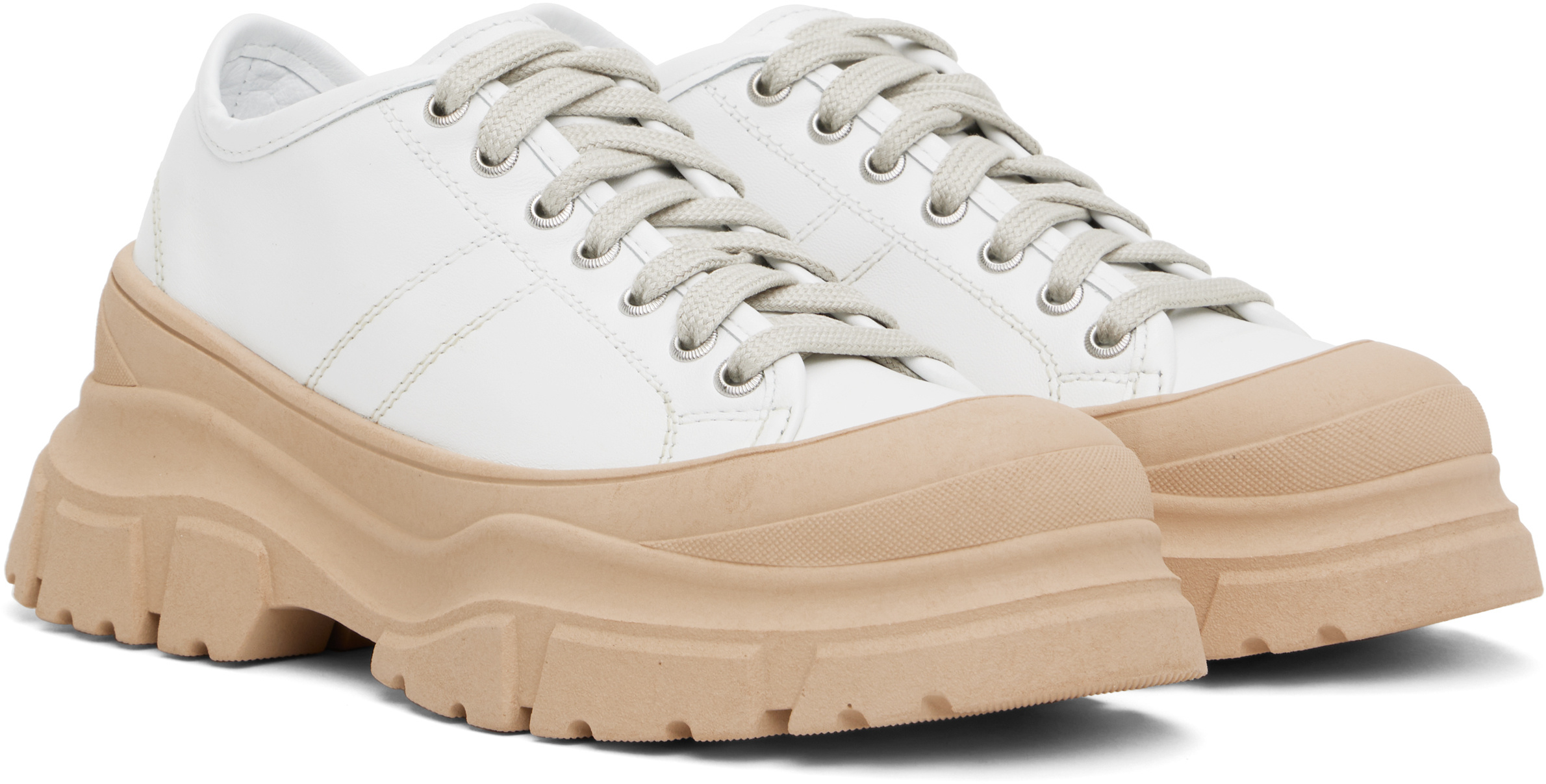 Sofie D'hoore Leather Sneakers In Nude