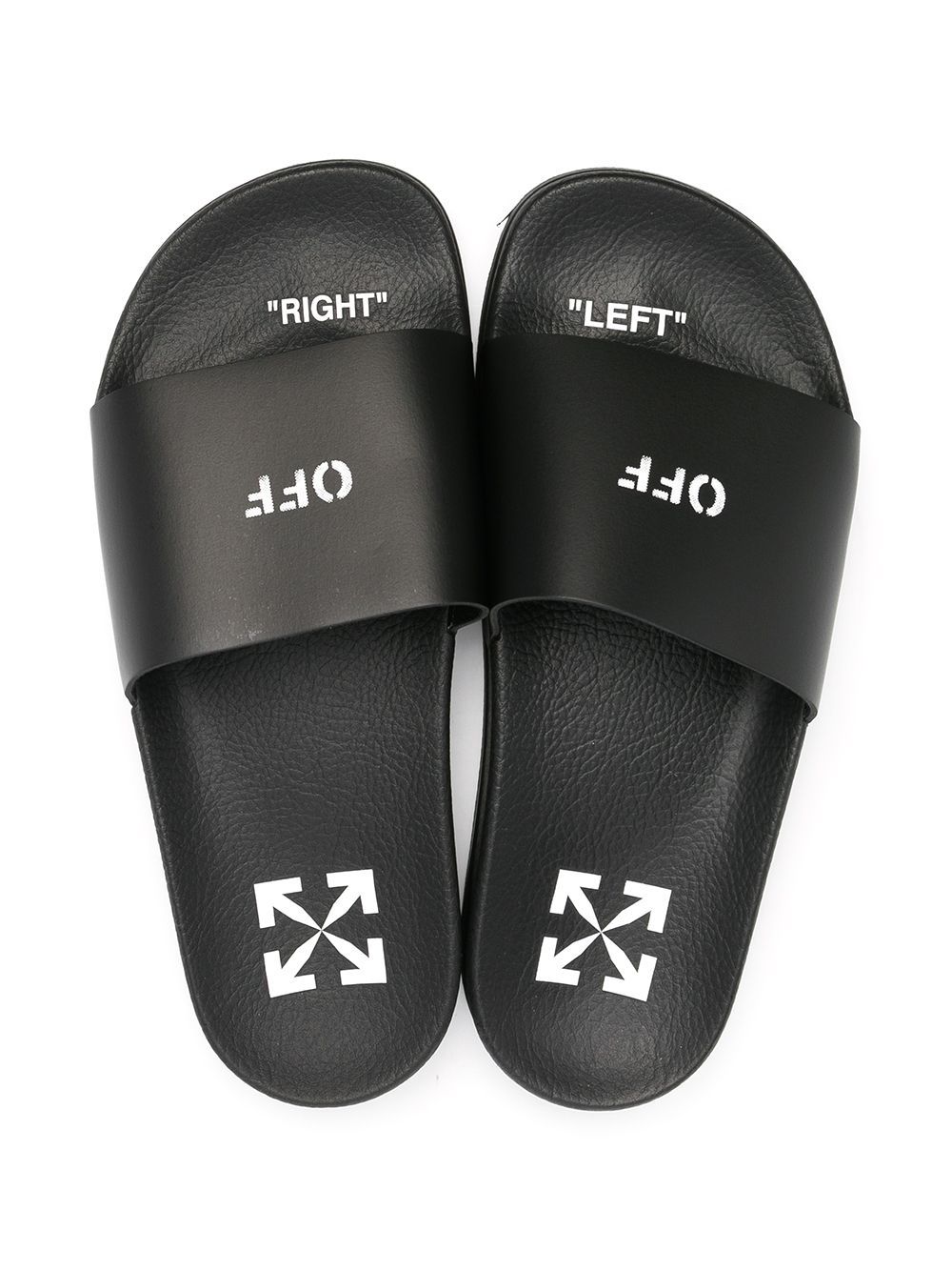 Off-white Printed Pool Slider Black No Color In Black
