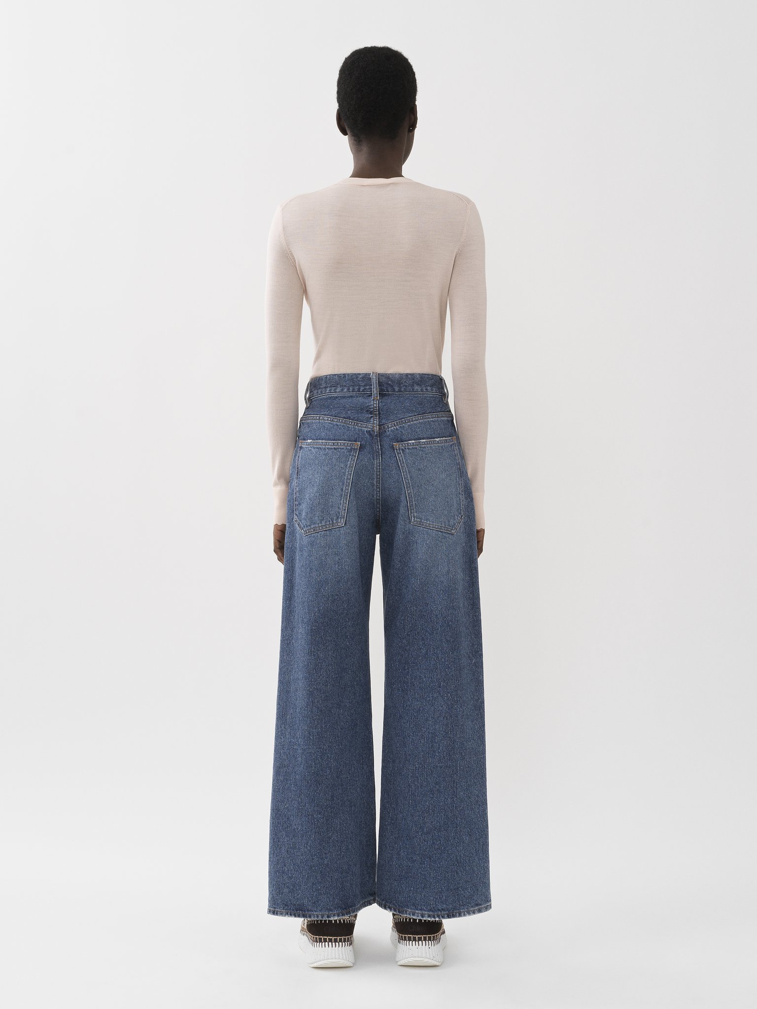 Shop Chloé High-rise Wide-leg Jeans In Blue