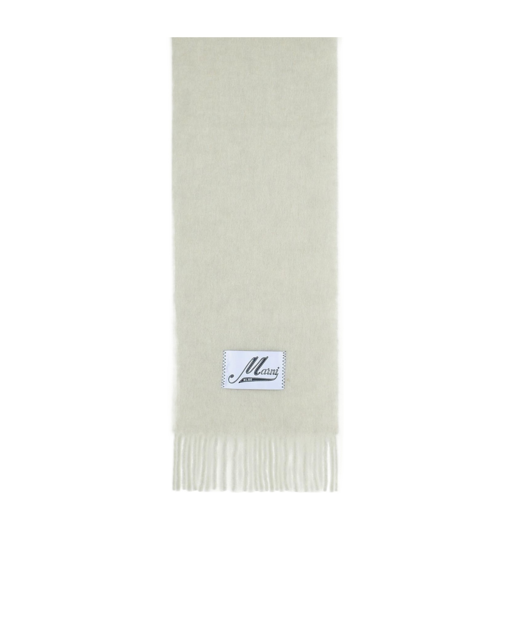 Marni Light Grey Alpaca Blend Scarf In Green