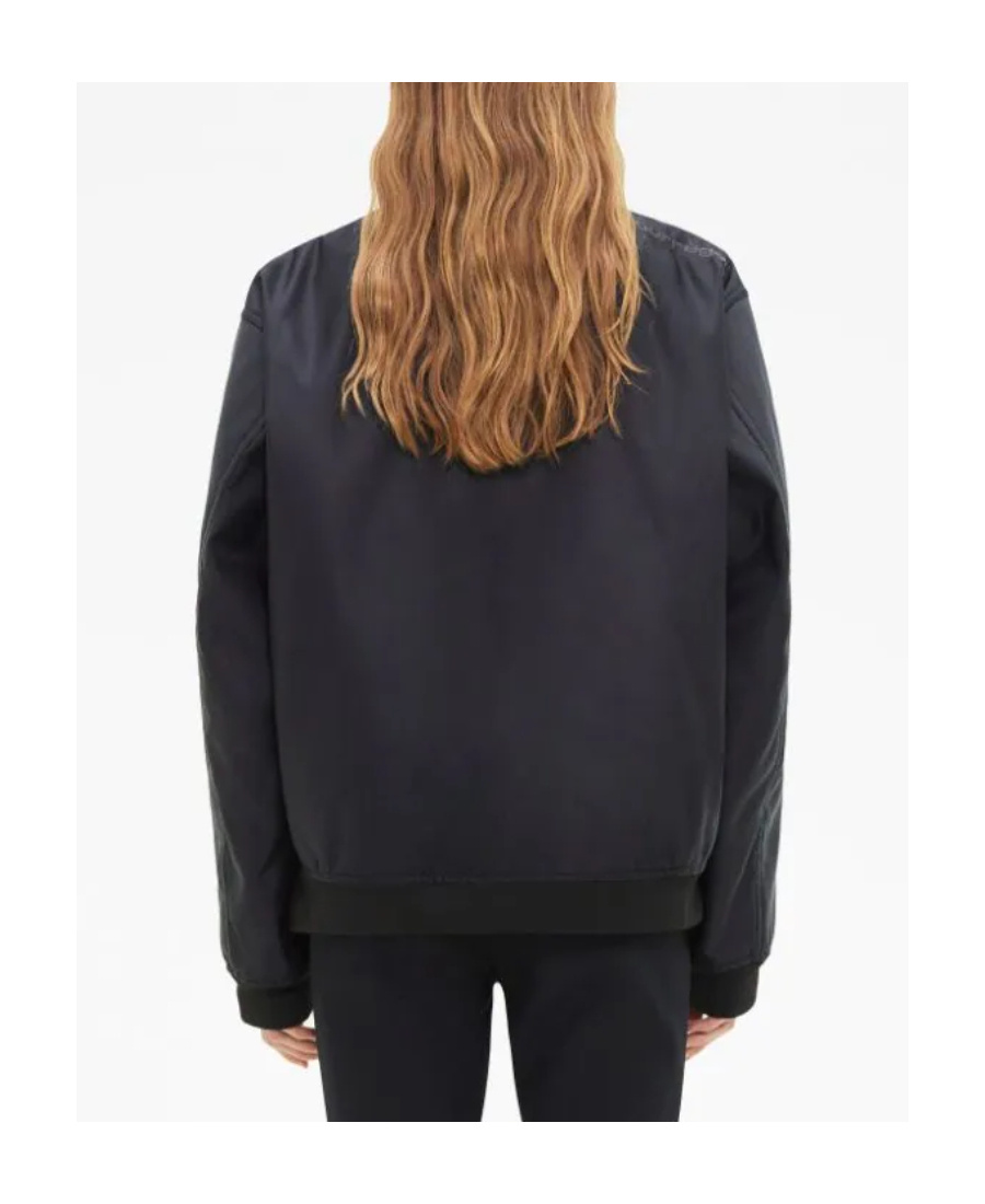 Courrèges Logo-embroidered Bomber Jacket In Black