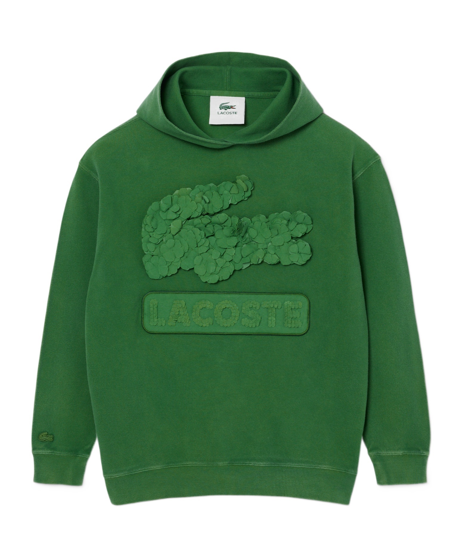 Lacoste Embroidered Hoodie In Green