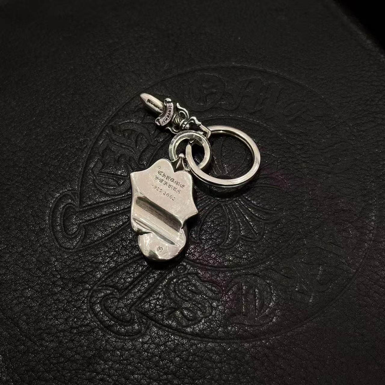 Chrome Hearts Tongue-shaped Keychain In Metallic