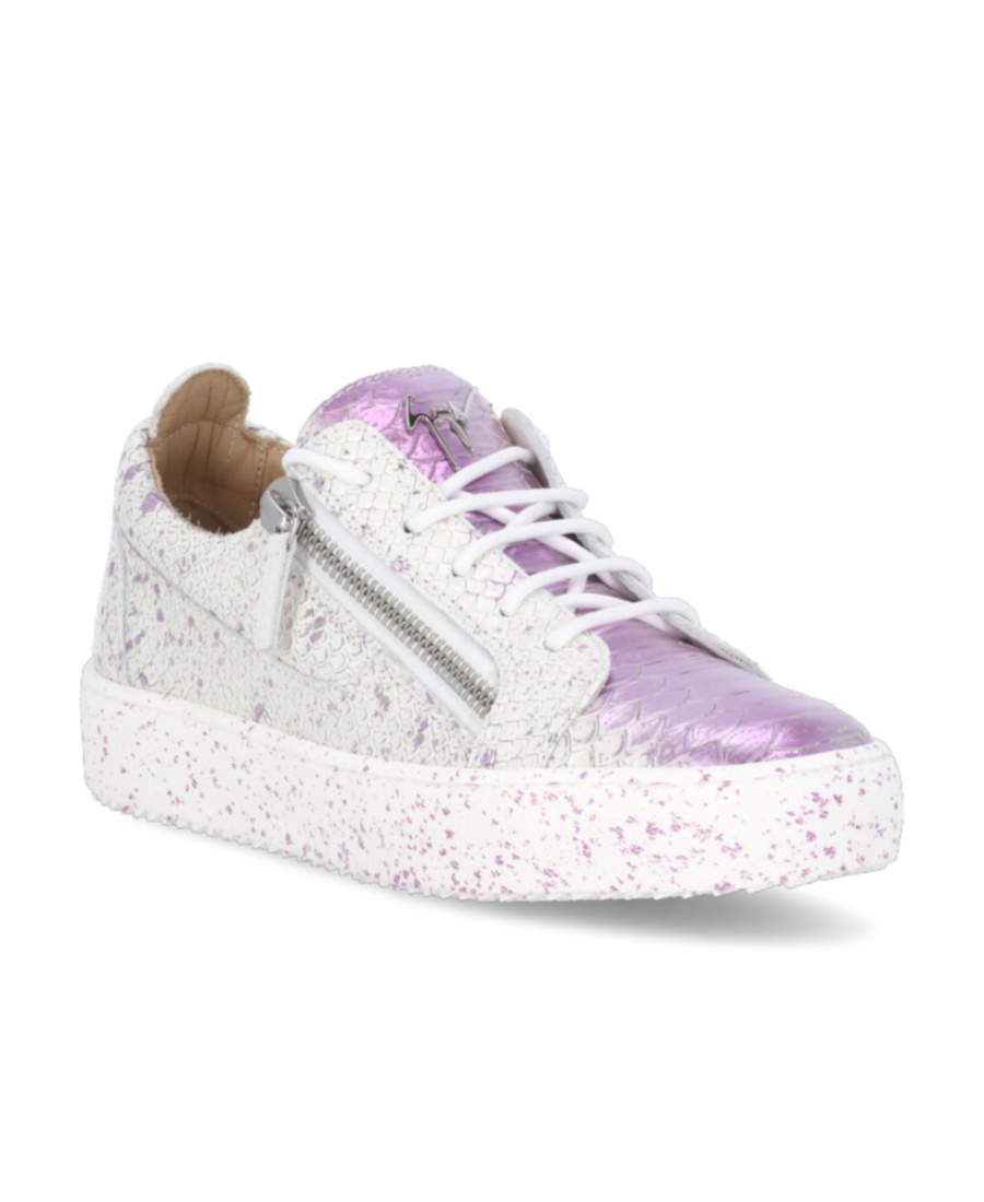 Giuseppe Zanotti Gail Silver Sneakers In White