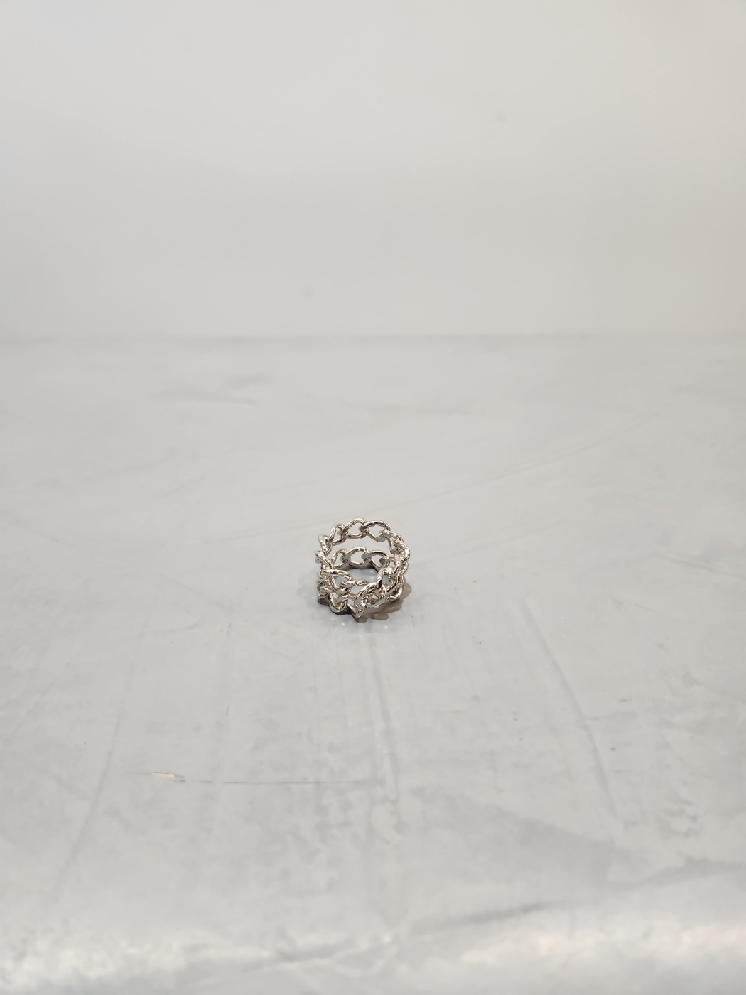 Dries Van Noten Double Chain Ring In Yellow
