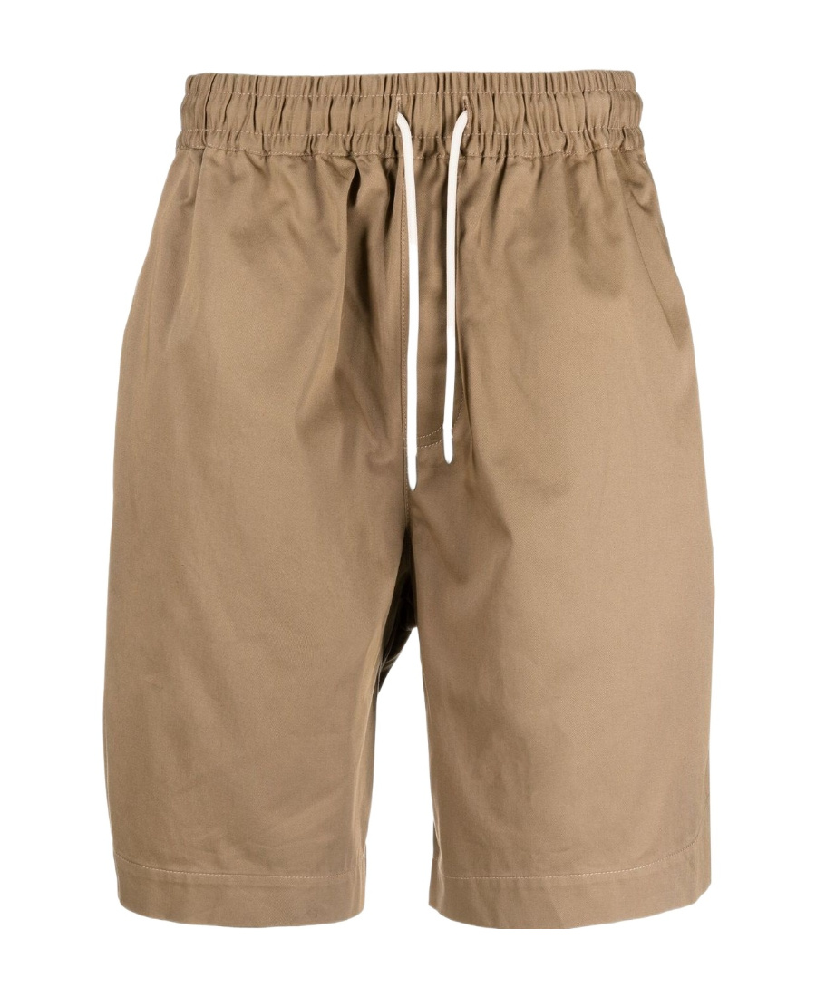 Emporio Armani Drawstring Bermuda Shorts In Brown