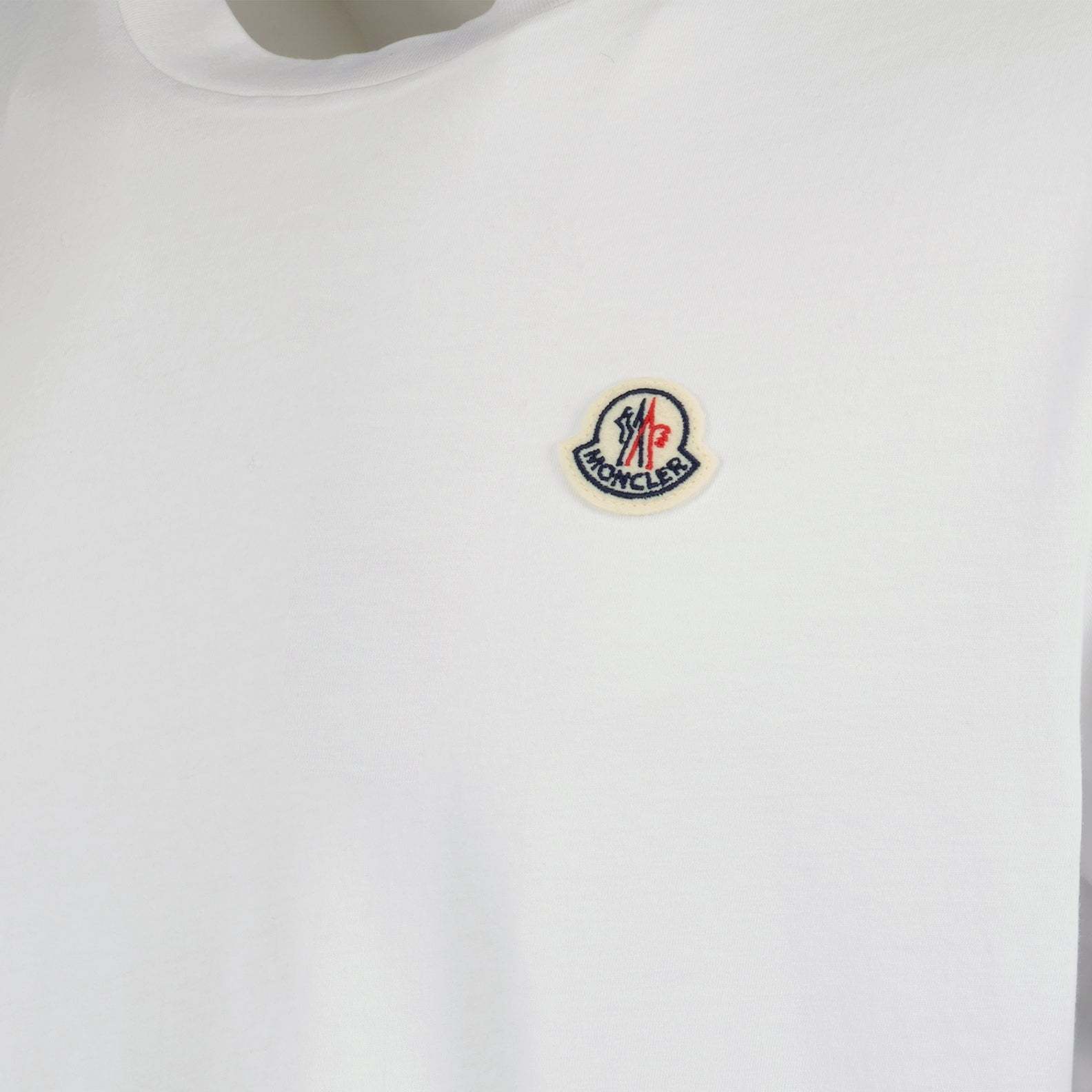 Moncler Logo Cotton Jersey T-shirt In White