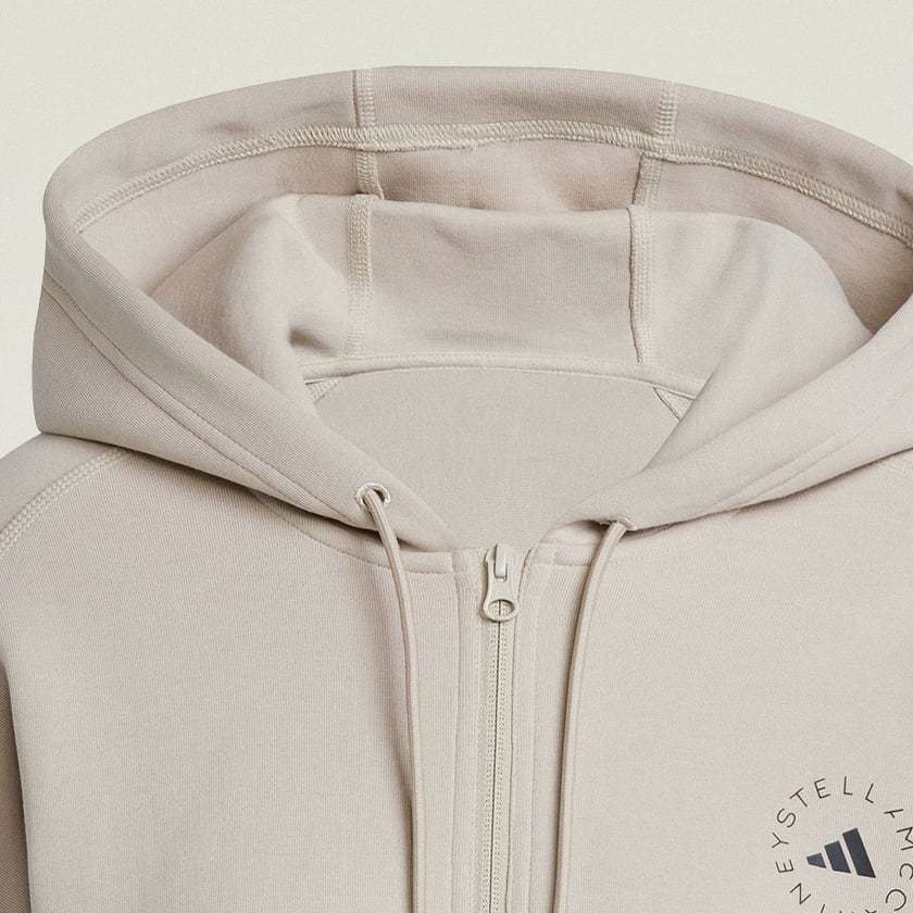 Adidas By Stella Mccartney Sports Short Hoodie In Nude