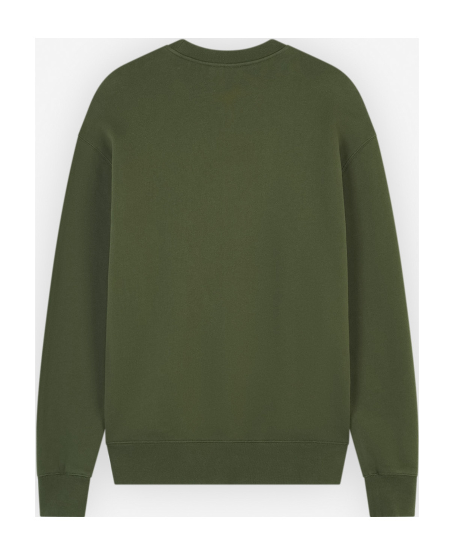 Maison Kitsuné Man Sweatshirt Military Green Size M Cotton In Green