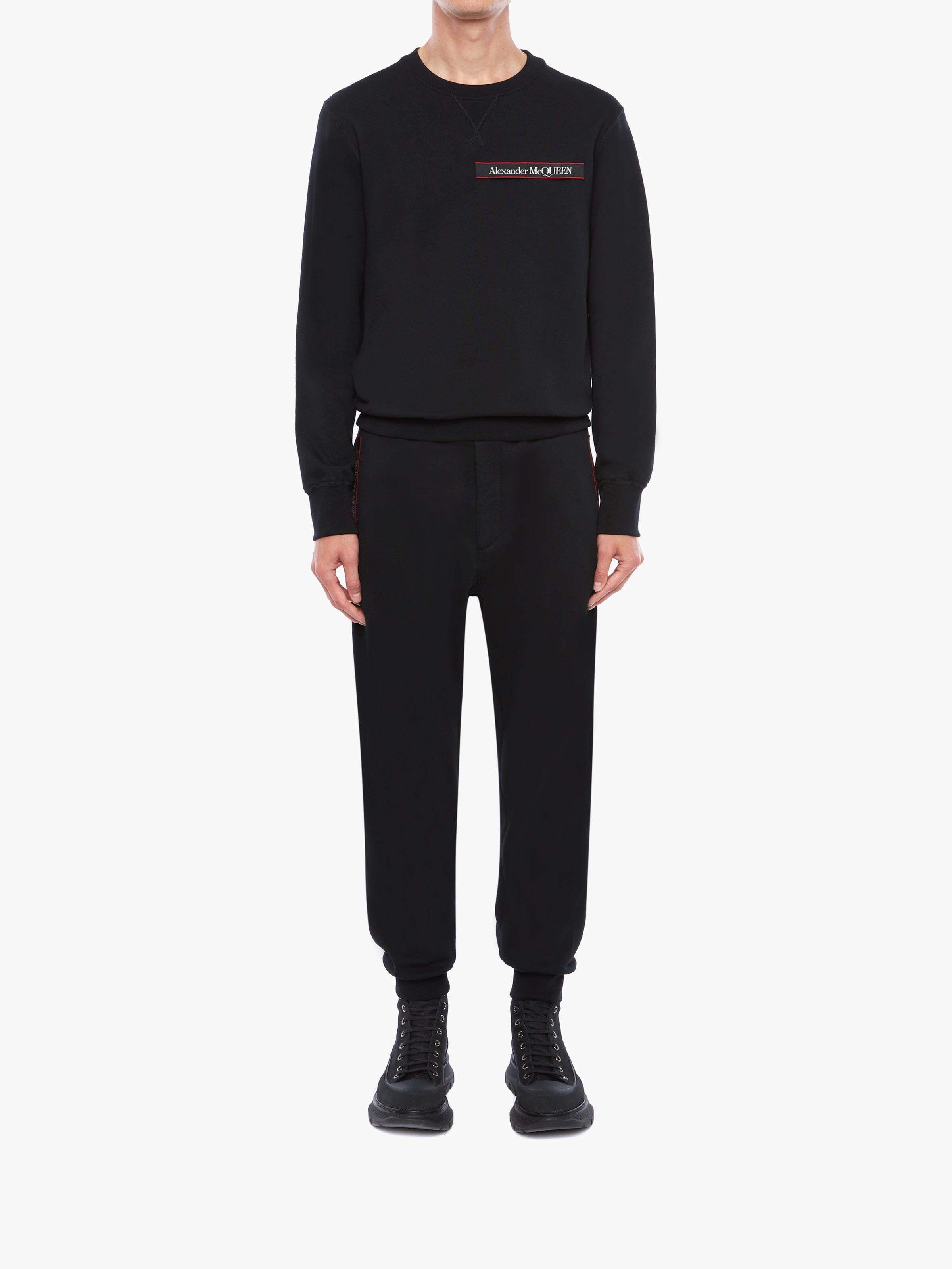 Alexander Mcqueen Logo-print Track Pants In Black