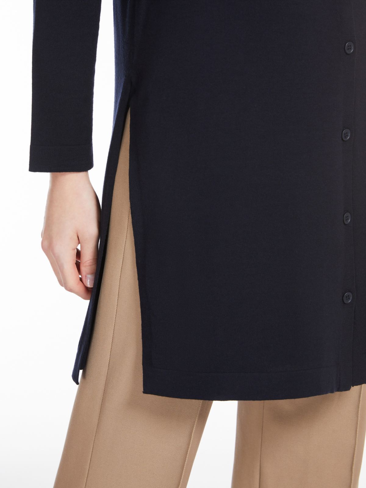 Shop Max Mara Wool Cardigan In Black