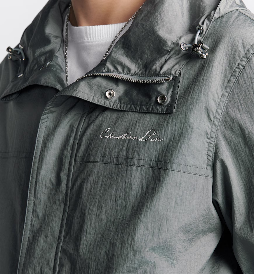 Dior Windproof Casual Jacket In Gray