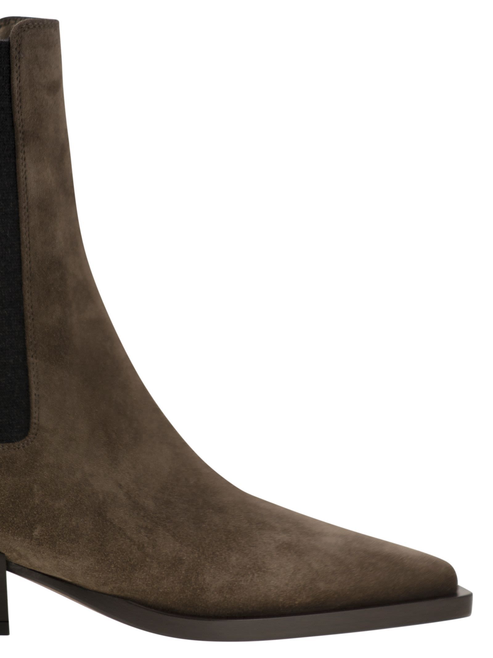 Brunello Cucinelli Pointed Toe Nude Boots