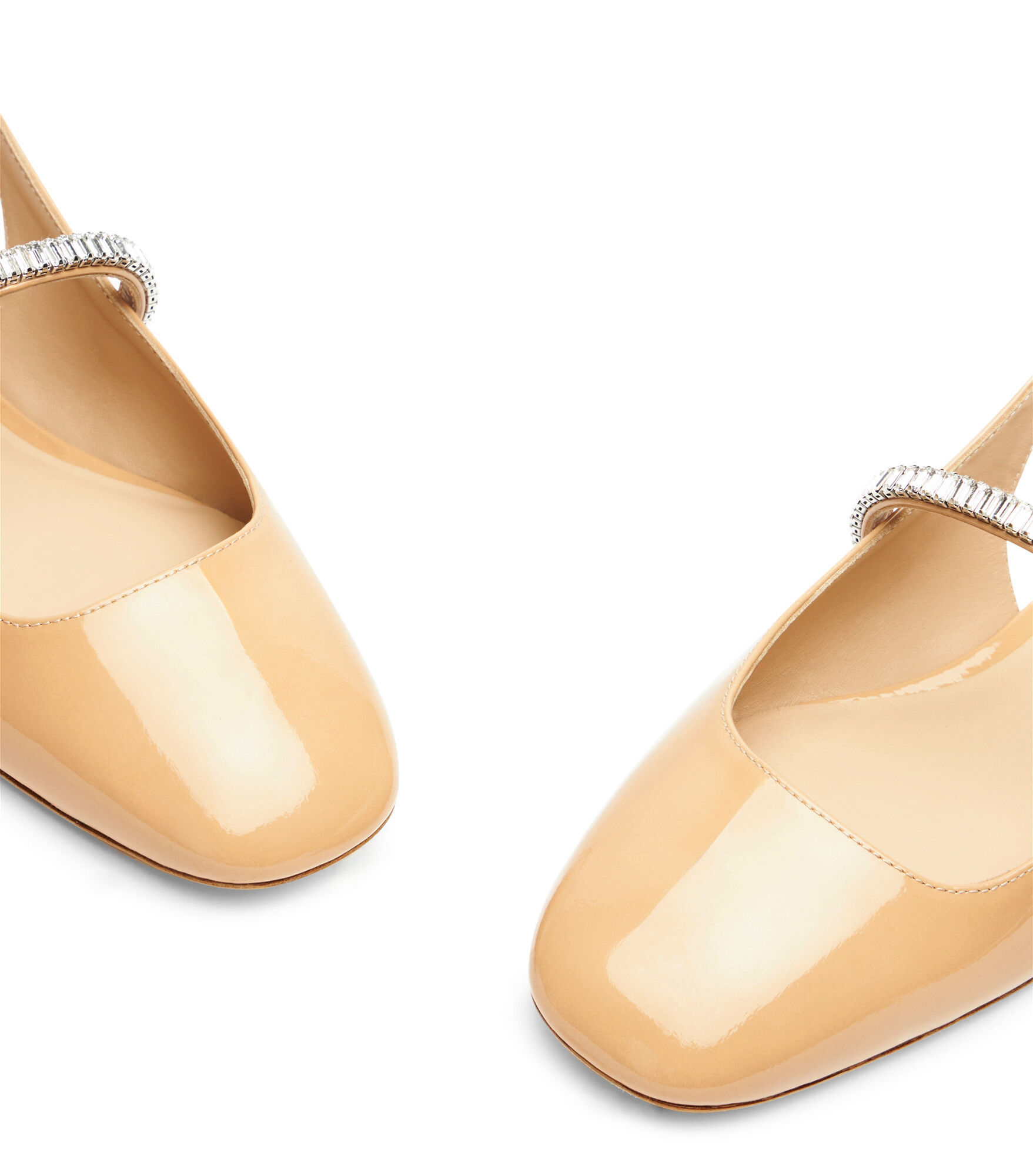 Stuart Weitzman Stefanie Open-heeled Flats In Nude
