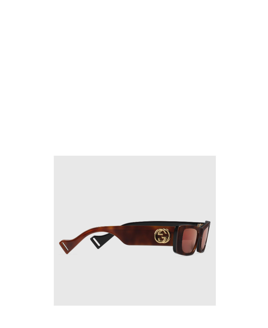 Gucci Interlocking G Rectangle-frame Sunglasses In Pink