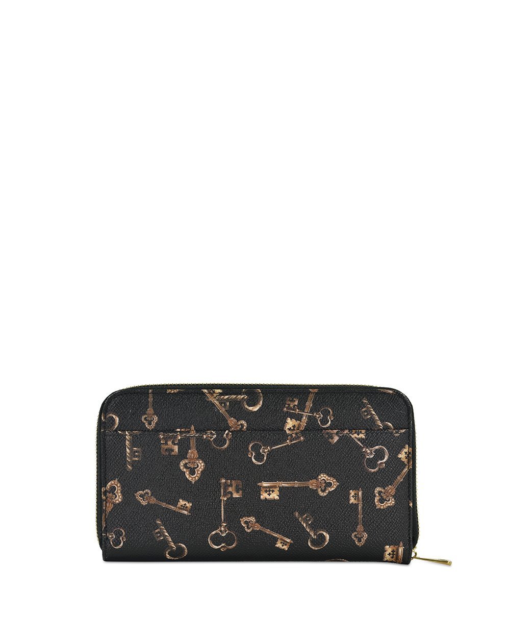 Dolce & Gabbana Printed Zipper Purse In Black