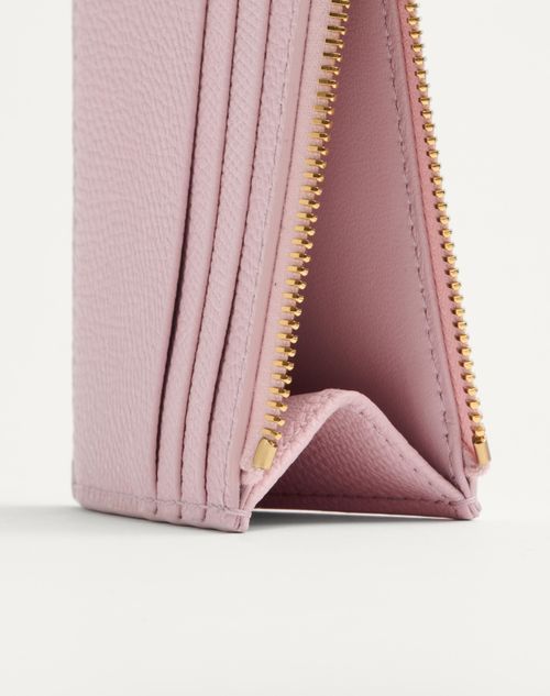 Valentino Vlogo Card Holder In Pink