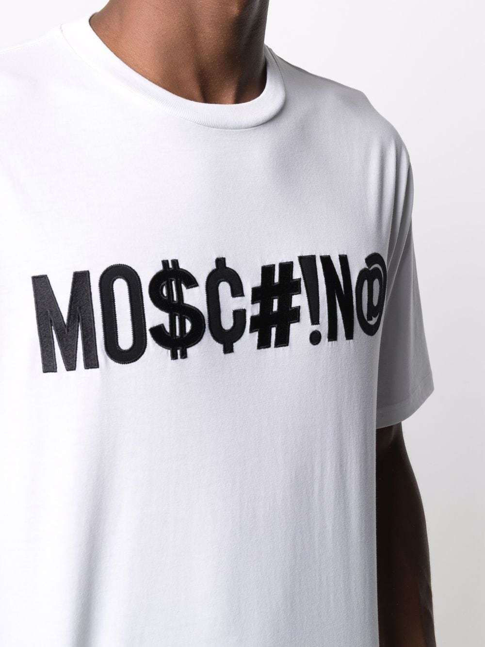 Moschino Symbols Logo-embroidered Boxy T-shirt In White