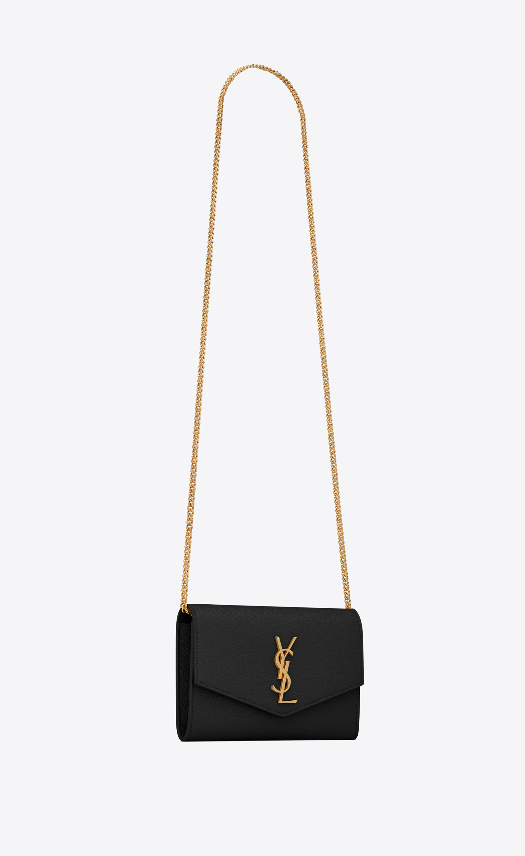 Saint Laurent Envelope Chain Crossbody Bag In Black