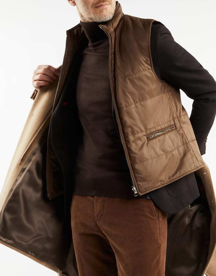 Fay Wool Cashmere Coat In Nude
