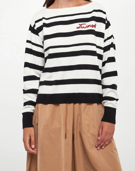Twinset Striped Sweater In Multi
