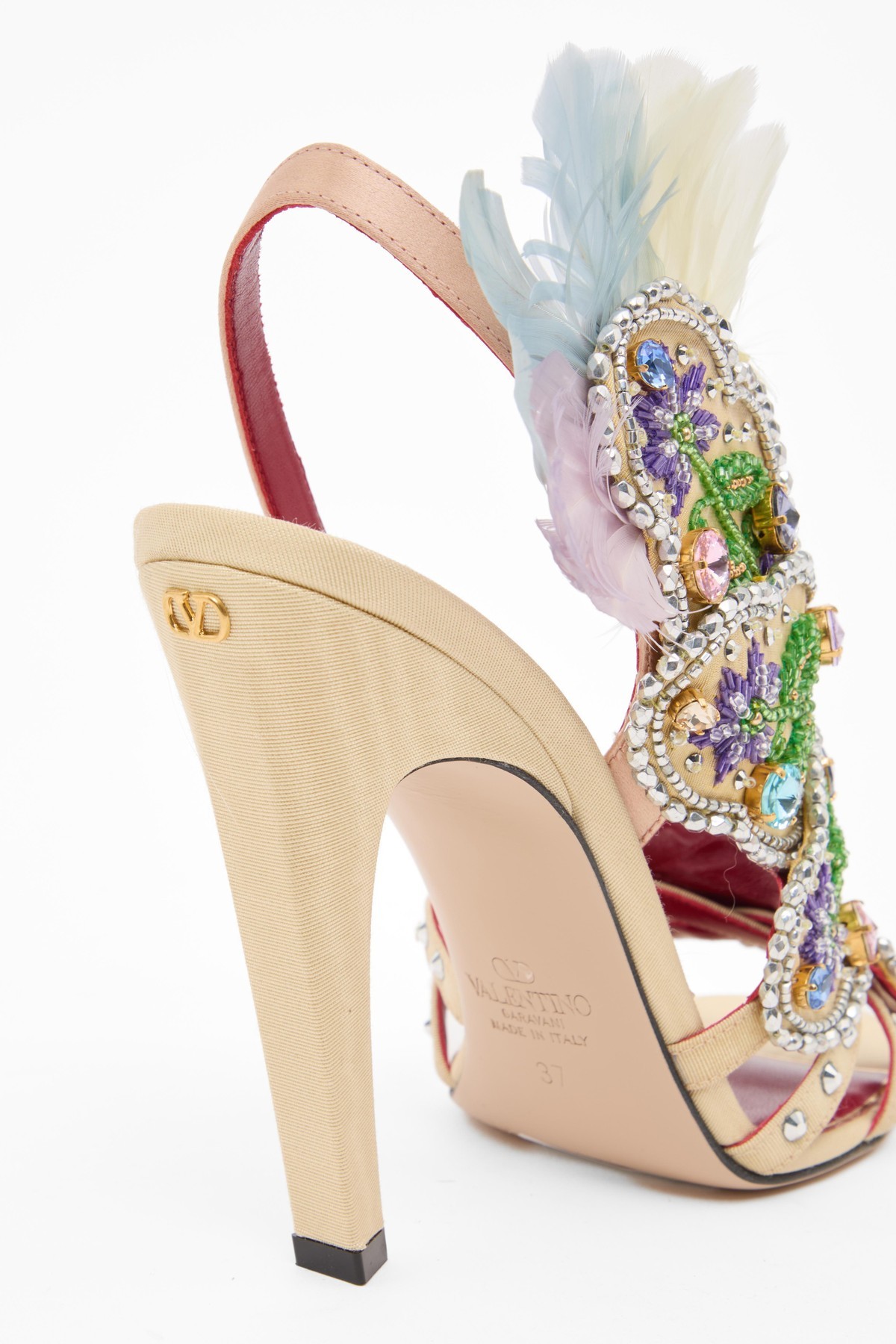 Valentino 105mm Dans Le Foyer Crystal-embellished Sandals In Multi