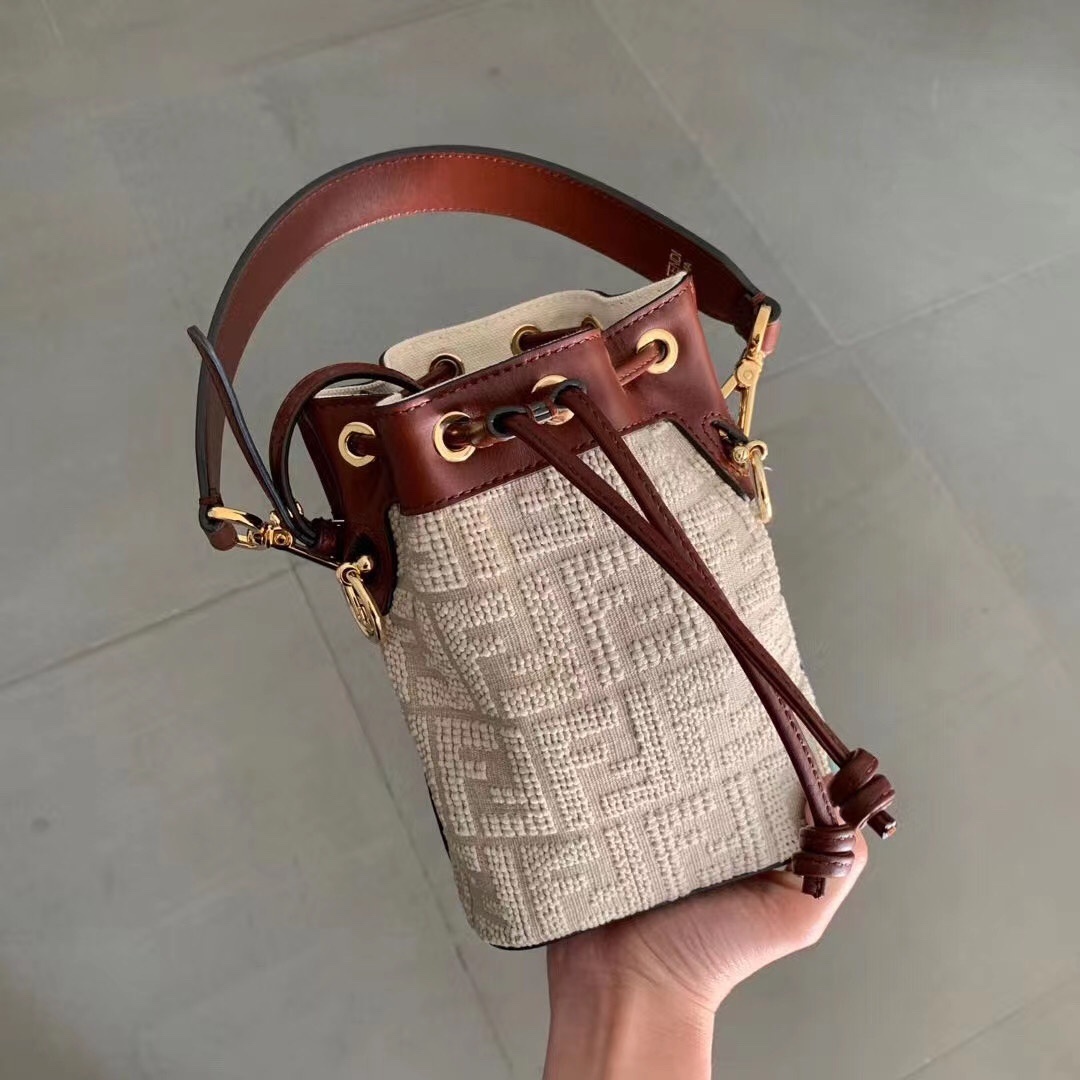 Fendi Mini Mon Tresor Bag In Nude